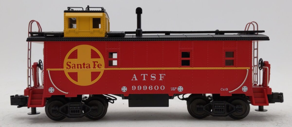 MTH 20-91018 O Red Santa Fe Steel Caboose #999600 EX/Box