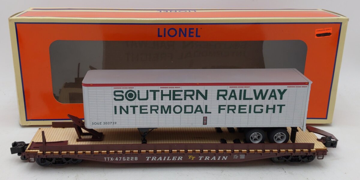 Lionel 6-84874 O Trailer Train/Southern PS-4 with 40' Trailer #475227/202601