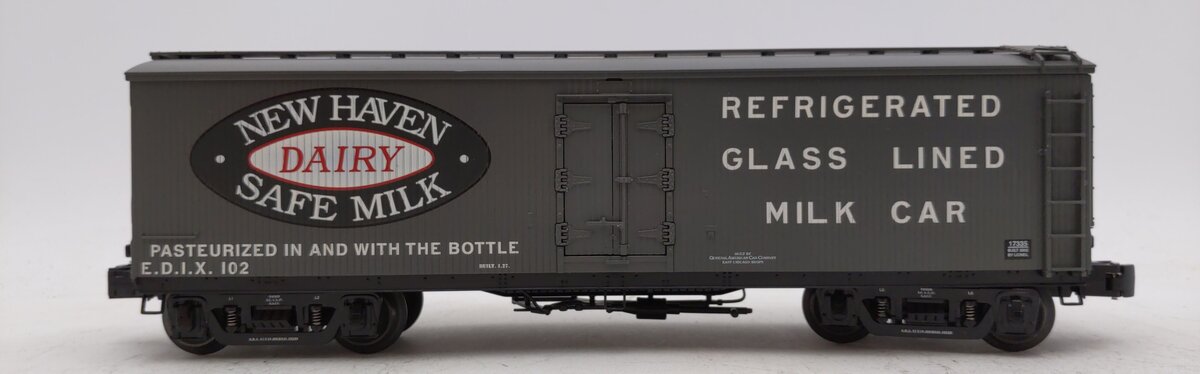Lionel 6-17335 O Gauge New Haven Milk Refrigerator Car w/ Milk Tanks #102 NIB