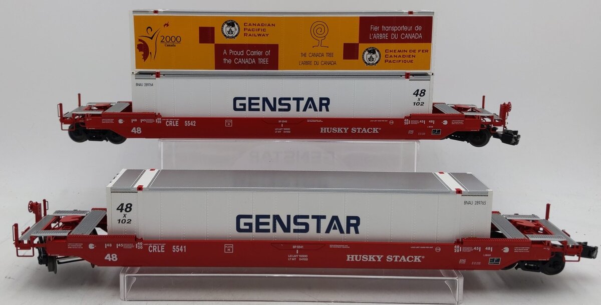 Lionel 6-21865 Coe Rail Husky Stacks with Containers #5541 & #5542 (Set of 2) VG/Box