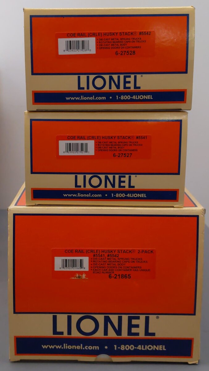 Lionel 6-21865 Coe Rail Husky Stacks with Containers #5541