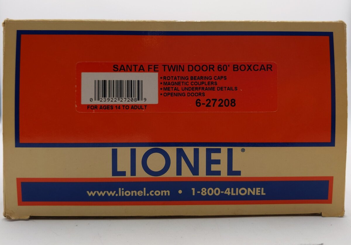 Lionel 6-27208 O Gauge Santa Fe Pullman-Standard 60‘ Boxcar #37287