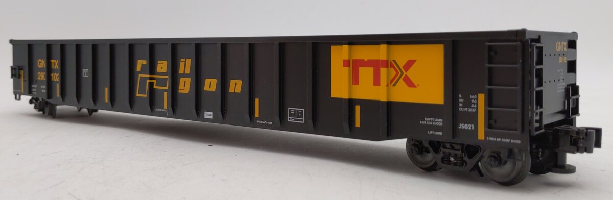Lionel 6-84833 O Weathered GNTX 66' Mill Gondola Railgon #290102