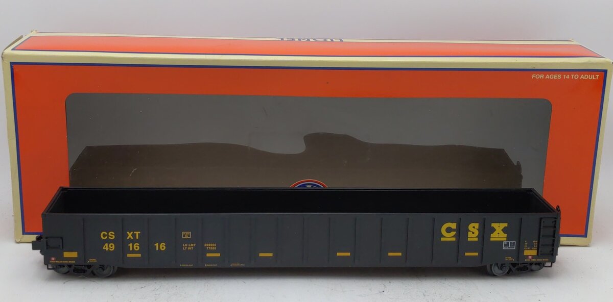 Lionel 6-84586 O CSX 65' Mill Gondola #491616