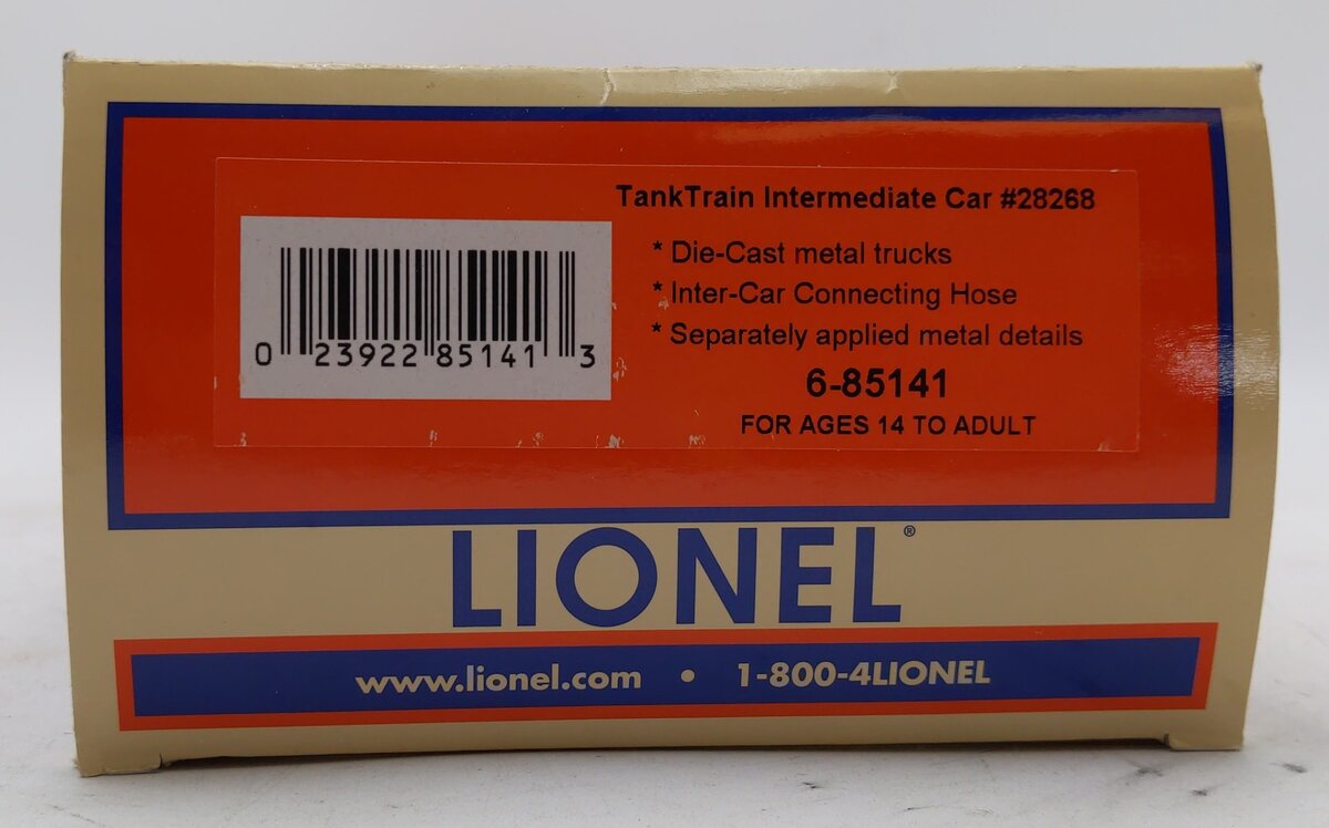 Lionel 6-85141 O Tank Train Car Simplified #28268