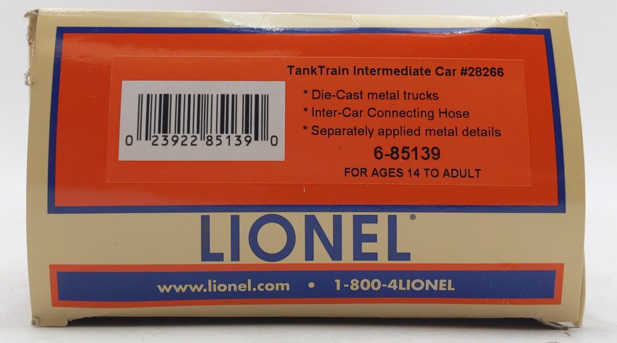 Lionel 6-85139 O Tank Train Car Simplified #28266
