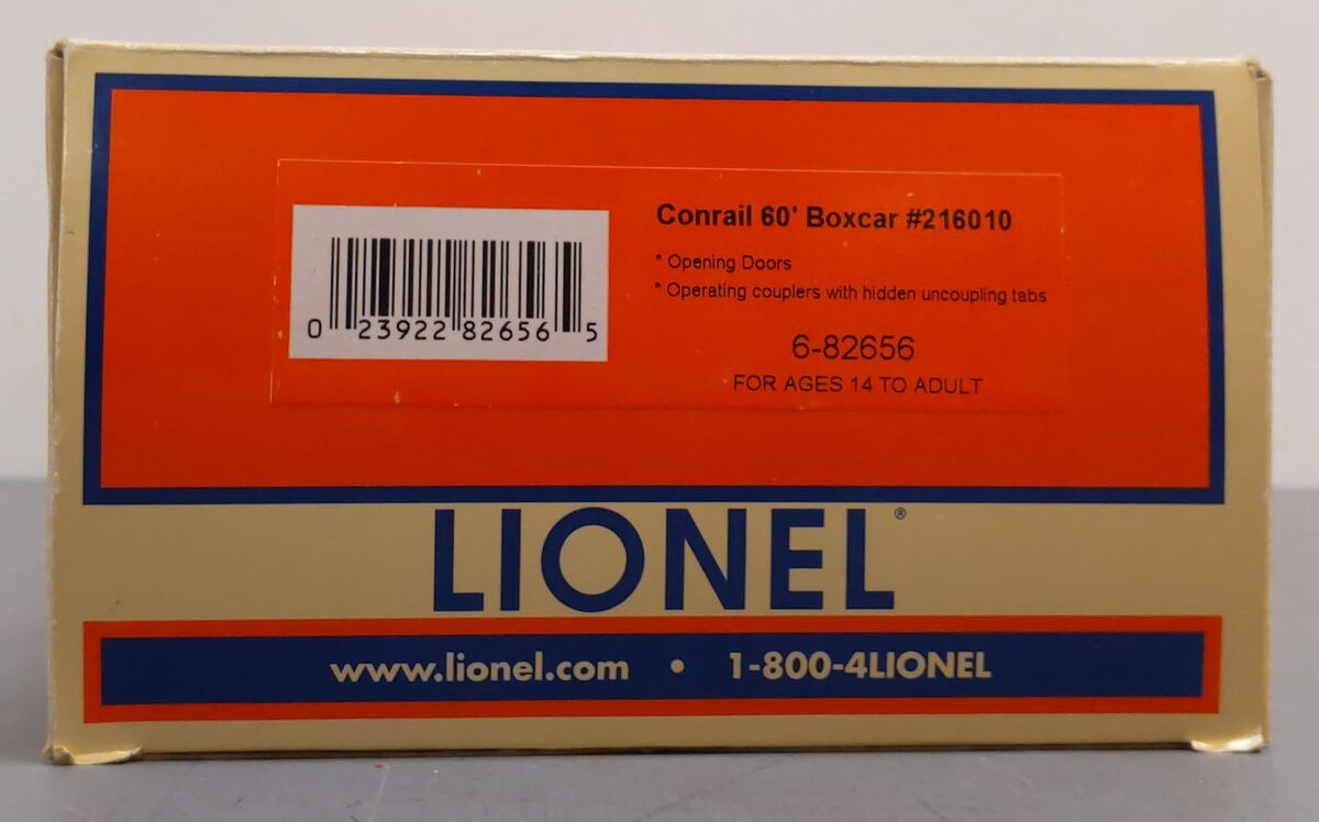Lionel 6-82656 O Conrail 60' Single-Door Boxcar 3-Rail Ready to Run #216010