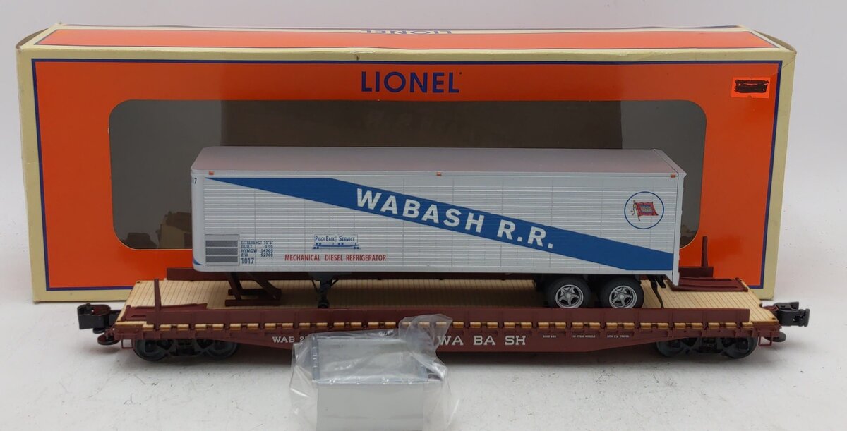 Lionel 6-84879 O Wabash PS-4 with 40' Trailer #25549