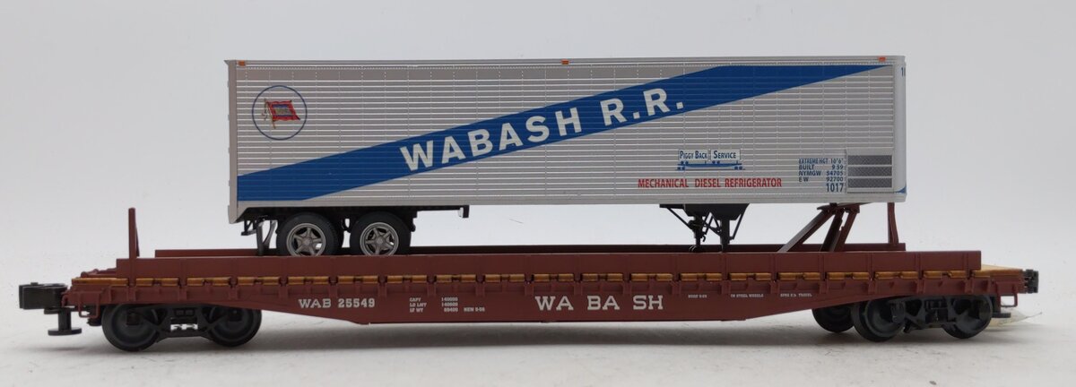 Lionel 6-84879 O Wabash PS-4 with 40' Trailer #25549
