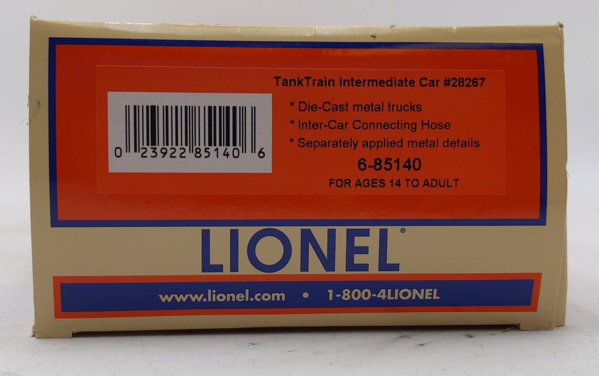 Lionel 6-85140 O TankTrain Intermediate Car #28267