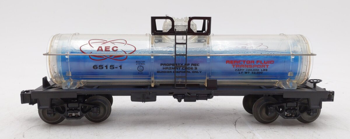 Lionel 6-16153 O Gauge AEC Reactor Fluid Tank Car #6515-1 (Blue) LN/Box