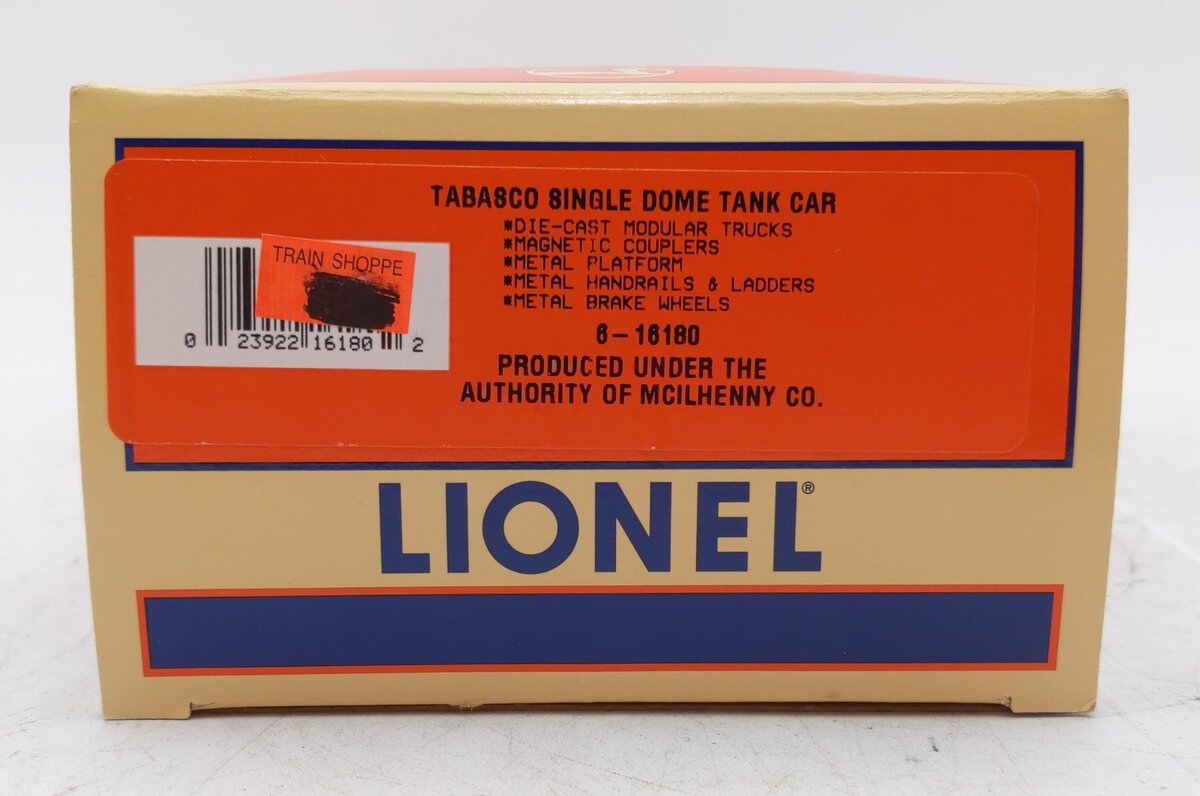 Lionel 6-16180 O Gauge Tabasco Single Dome Tank Car #6315 LN/Box