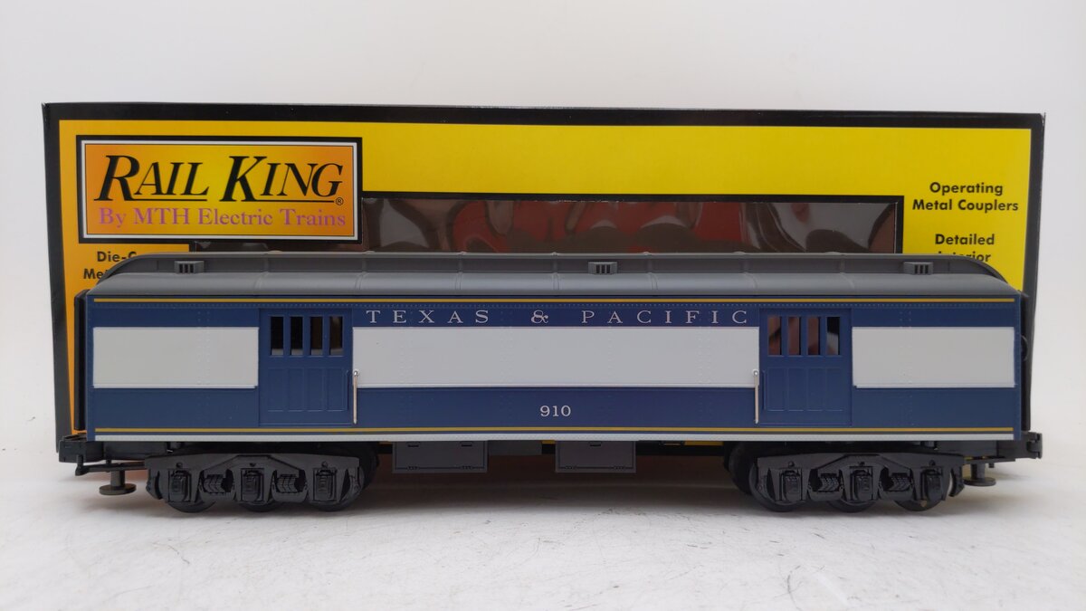 MTH 30-6220 O Gauge Texas & Pacific Madison Baggage Car #910 LN/Box