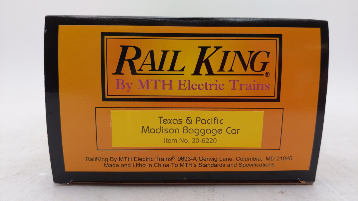MTH 30-6220 O Gauge Texas & Pacific Madison Baggage Car #910 LN/Box