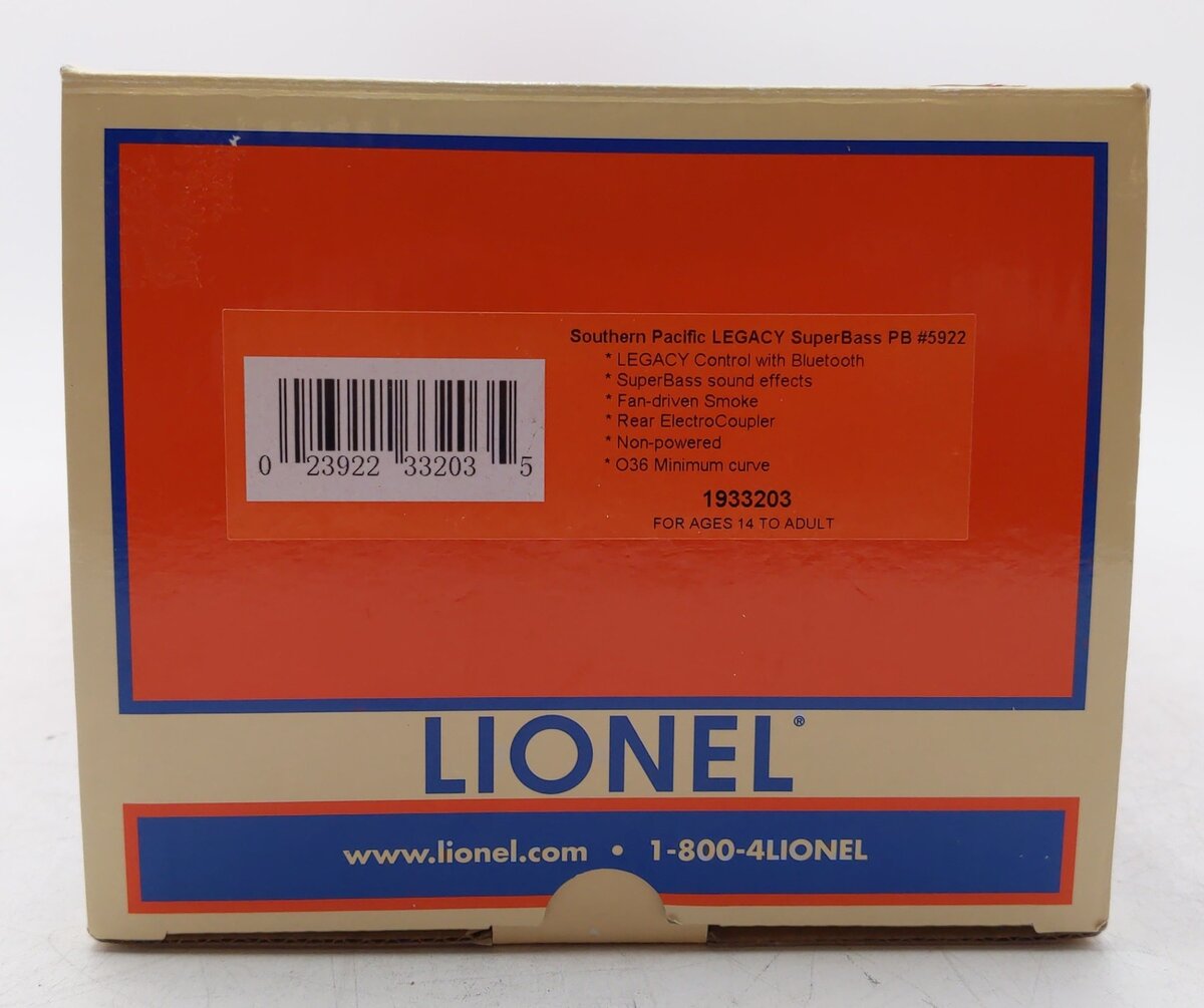 Lionel 1933203 O Southern Pacific Legacy Alco Superbass PB Diesel Loco #5922