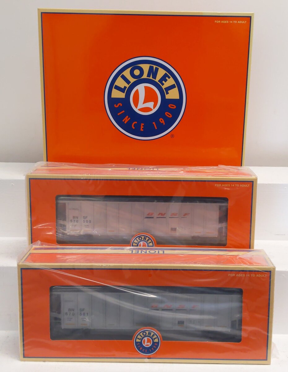 Lionel 6-84033 O Gauge Burlington Northern Santa Fe Rotary Gondola (Set of 2) LN/Box