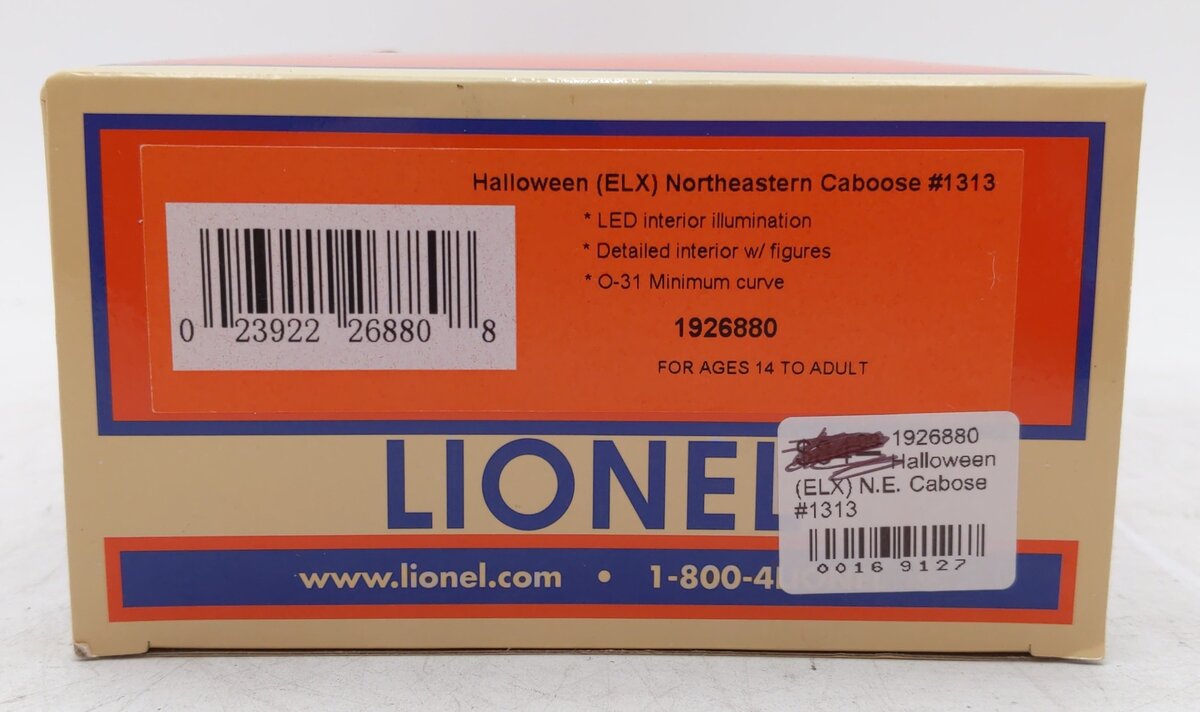 Lionel 1926880 O Halloween (ELX) Northeastern Caboose #1313