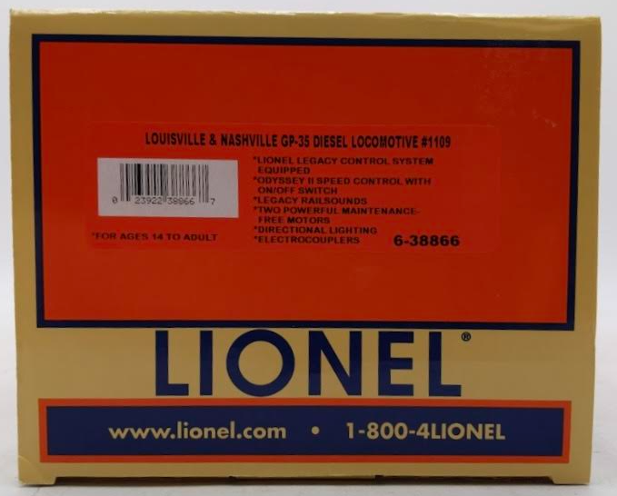 Lionel 6-38866 O Gauge Louisville & Nashville GP35 Diesel Engine #1109 w Legacy