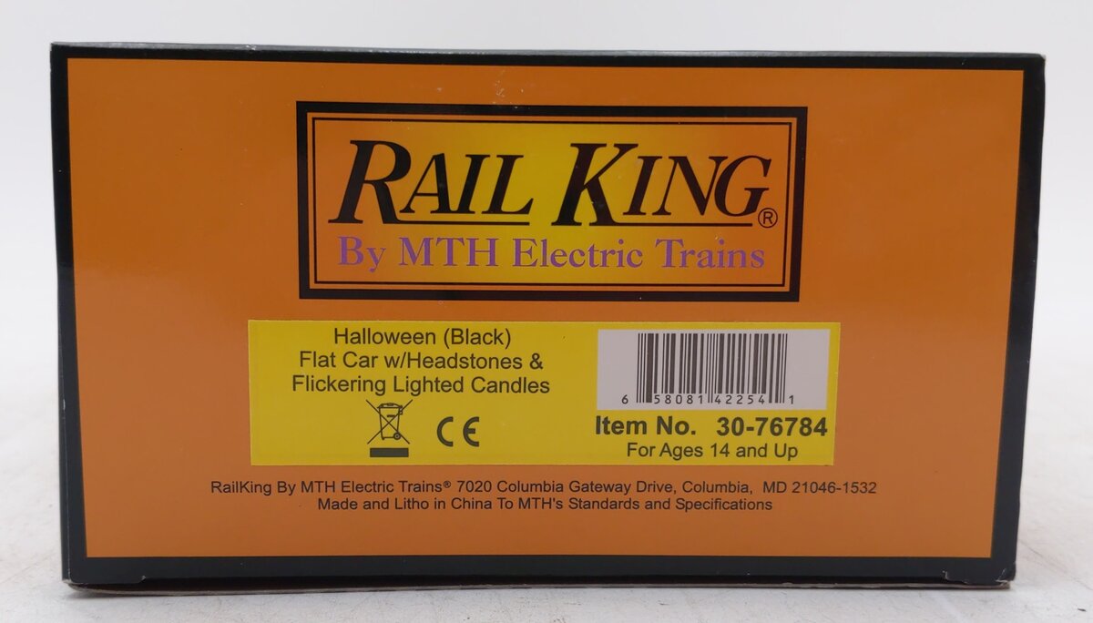 MTH 30-76784 O Halloween Flatcar with Headstones & Flickering Lighted Cand