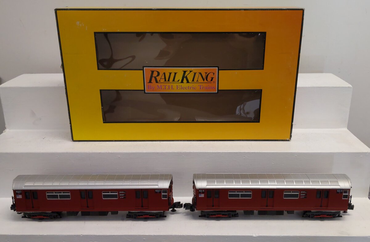MTH 30-20354-3 O Gauge MTA R-33S 2-Car Subway Add-On Non Powered Set NIB