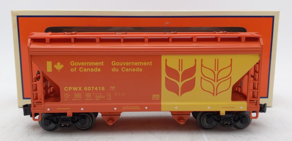 Lionel 6-26483 O Government of Canada ACF 2 Bay Hopper EX/Box