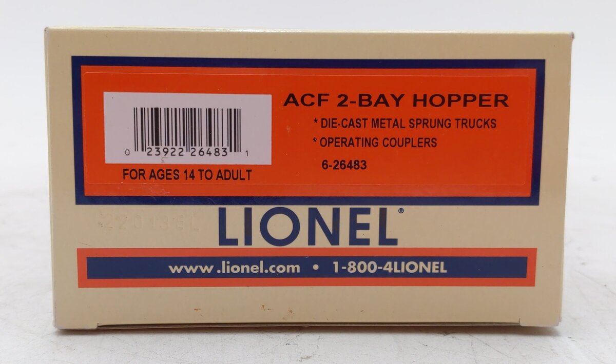 Lionel 6-26483 O Government of Canada ACF 2 Bay Hopper EX/Box