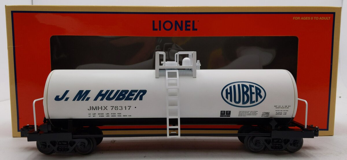 Lionel 6-17982 O Huber Unibody Tank Car #76317 LN/Box