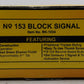 MTH 30-1034 O Block Signal #153 LN/Box