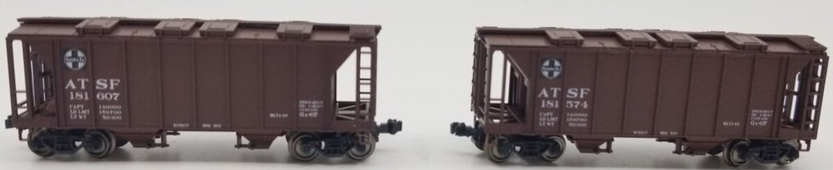 Kato 186-0101 N Scale ATSF ACF 70T Closed Side Covered Hopper 2-Bay (Pack of 2) LN/Box