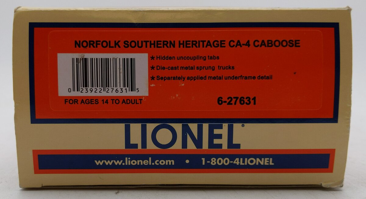 Lionel 6-27631 O Gauge Norfolk Southern Heritage Ca-4 Caboose #71090