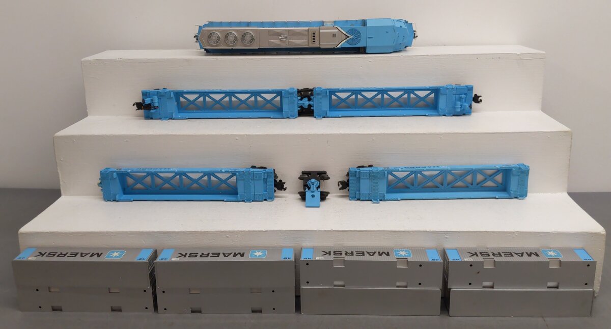 Lionel 6-21950 O Gauge Maersk SD-70 Diesel Maxi-Stack Set EX/Box