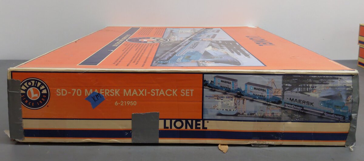 Lionel 6-21950 O Gauge Maersk SD-70 Diesel Maxi-Stack Set EX/Box
