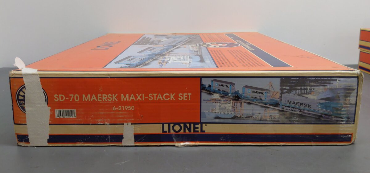 Lionel 6-21950 O Gauge Maersk SD-70 Diesel Maxi-Stack Set EX/Box
