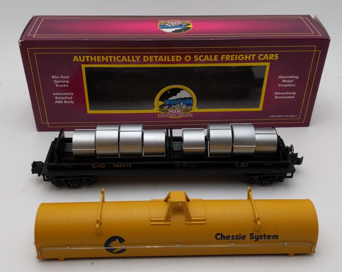 MTH 20-90012C O Gauge Chessie Coil Car #306910 LN/Box