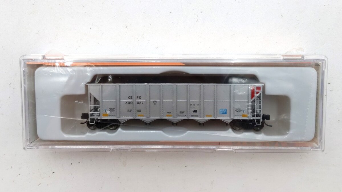 Fox Valley Models 8319-4 N Scale CEFX Trinity RD-4 Coal Hopper #600487 NIB