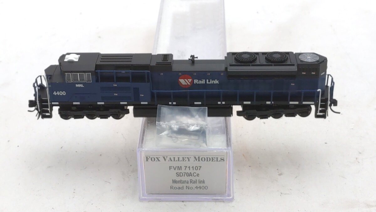 Fox Valley Models 71107 N Scale Montana Rail Link SD70ACe Diesel Loco #4400