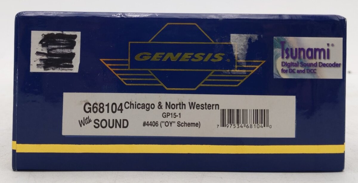 Athearn G68104 HO C&NW OY Scheme GP15-1 Diesel Locomotive w/DCC & Sound #4406