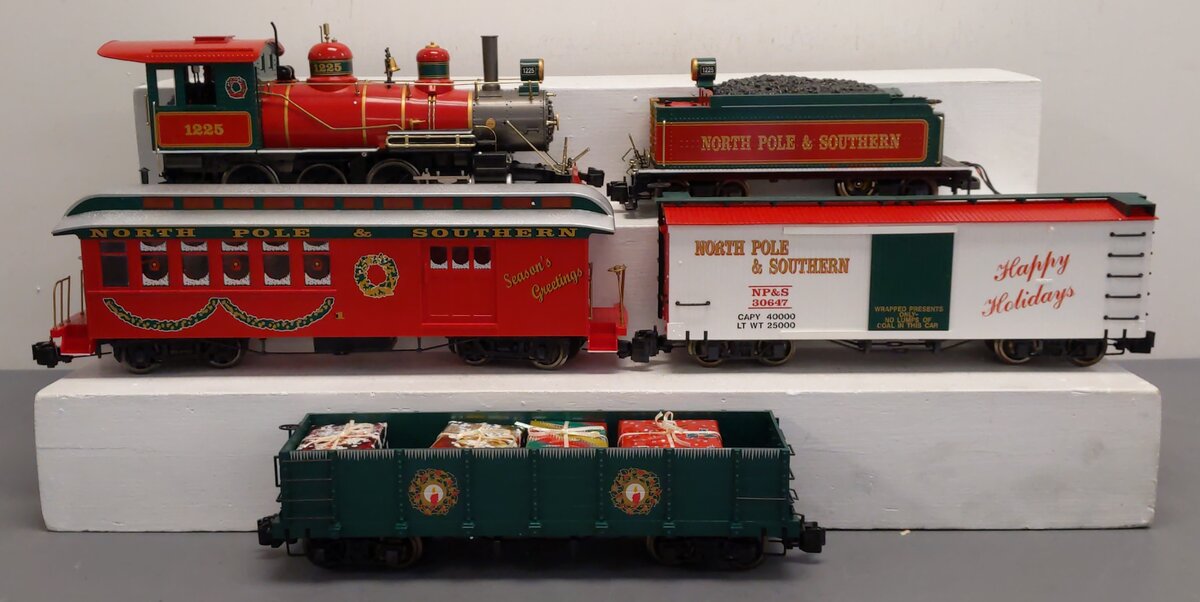 Bachmann 90047 G Scale Wonderland Flyer Steam Starter Train Set EX/Box