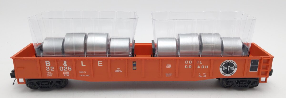 MTH 20-98926 O Scale Bessemer & Lake Erie Gondola Car w/Coil Steel Load #32025