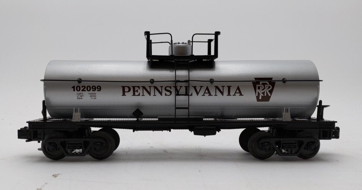 MTH 30-8103 O Gauge Pennsylvania Single Dome Die-Cast Tank Car #102099 LN/Box
