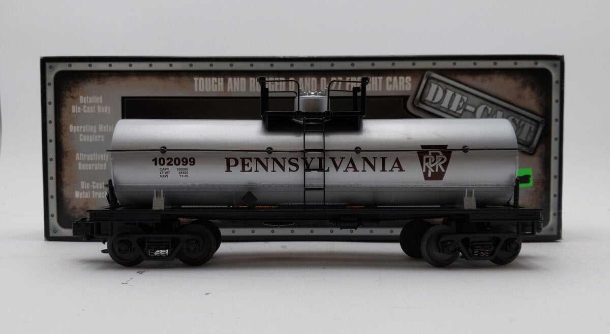 MTH 30-8103 O Gauge Pennsylvania Single Dome Die-Cast Tank Car #102099 LN/Box