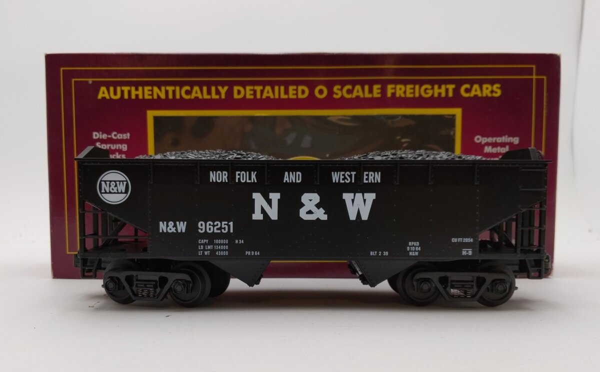 MTH 20-97430 O Norfolk and Western Hopper w/Coal #96251 LN/Box
