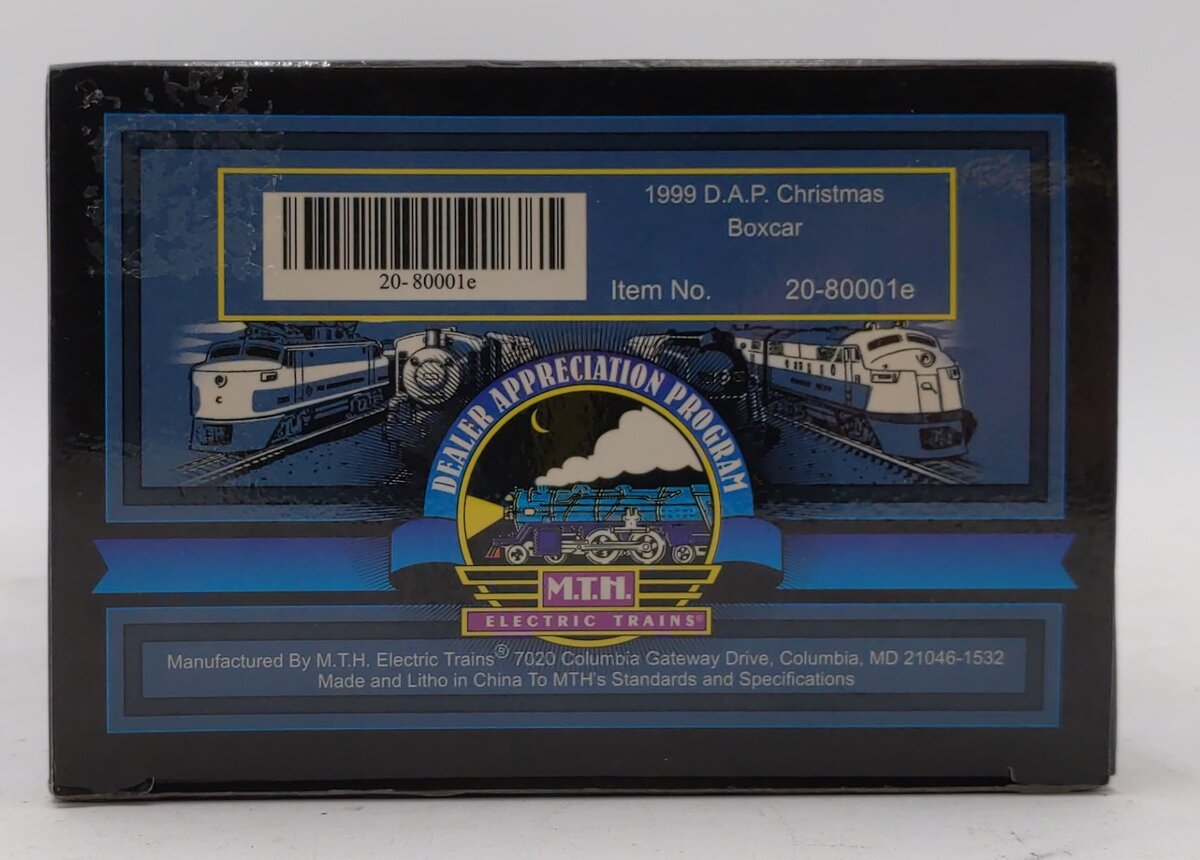MTH 20-80001E O Gauge 1999 DAP Christmas Boxcar LN/Box