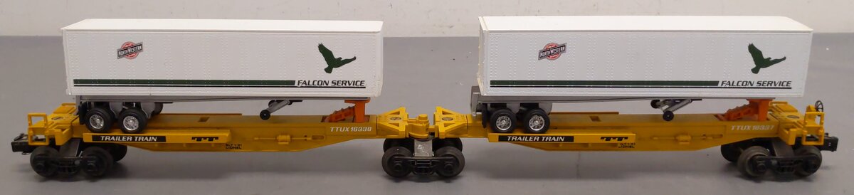Lionel 6-16334 O Chicago & Northwestern TTUX Flat Cars with Trailers EX/Box