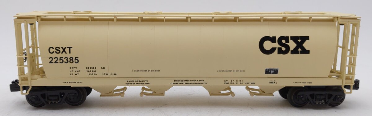 MTH 30-75249 CSX 4-Bay Cylindrical Hopper Car #225385 LN/Box