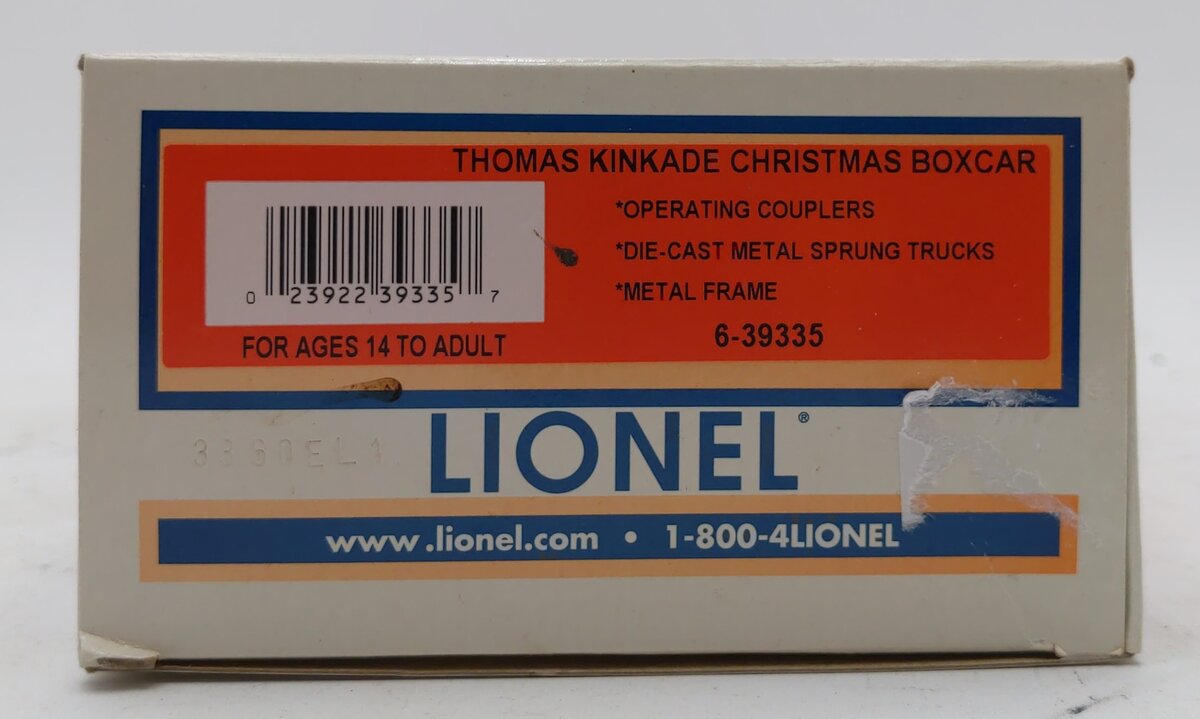 Lionel 6-39335 O Gauge Thomas Kinkade Christmas Boxcar LN/Box