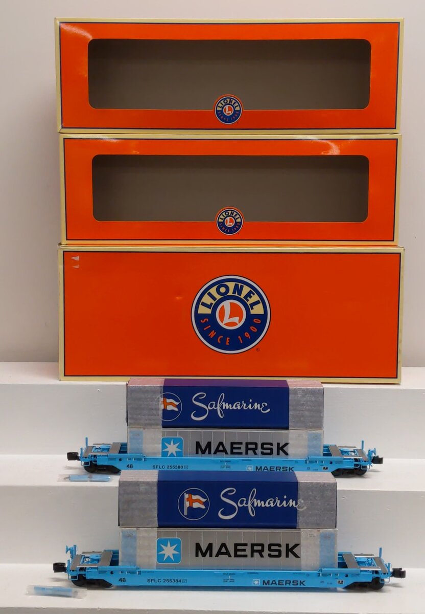 Lionel 6-27702 Maersk Husky Stack Cars (Set of 2) LN/Box