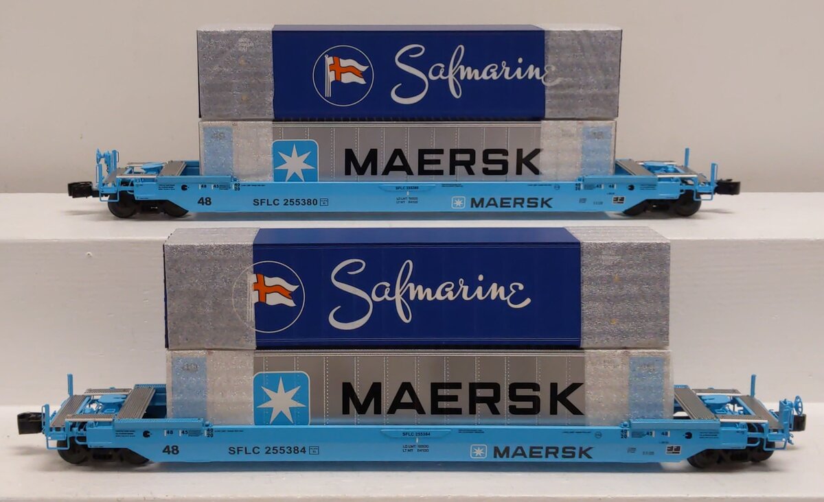 Lionel 6-27702 Maersk Husky Stack Cars (Set of 2) LN/Box
