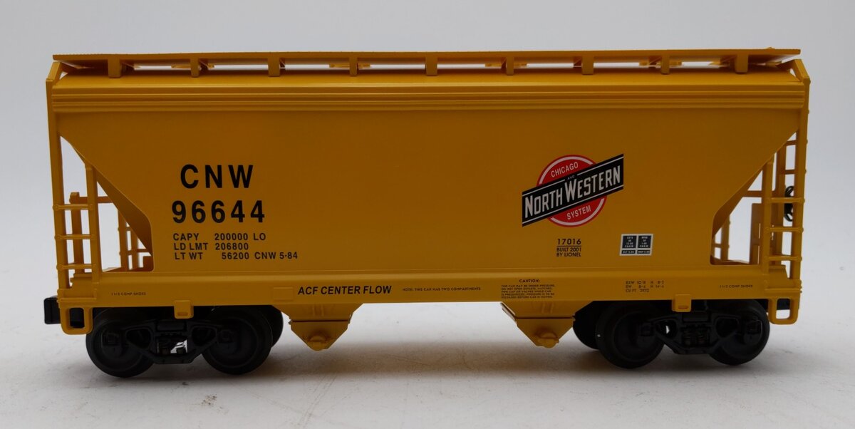 Lionel 6-17016 O Gauge Chicago & North Western 2-Bay Hopper #96644 LN/Box