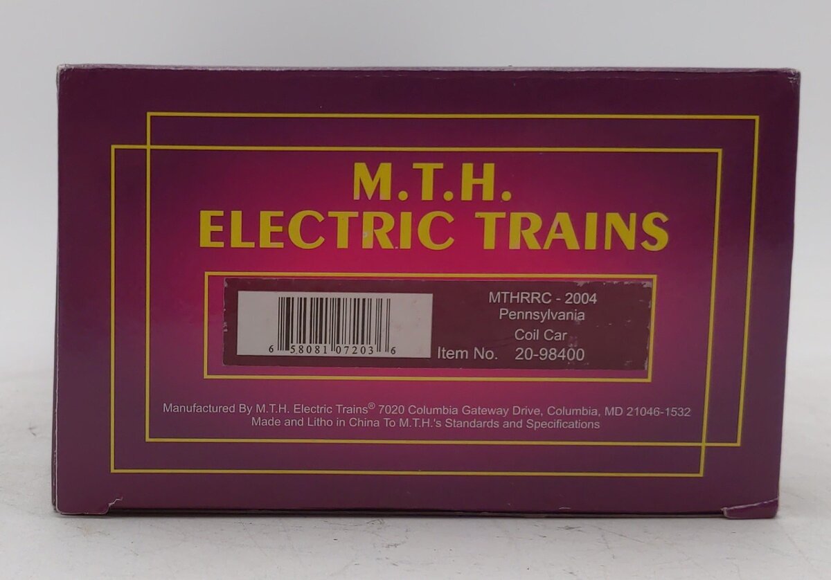 MTH 20-98400 O Gauge Pennsylvania Railroad Coil Car #387004 LN/Box